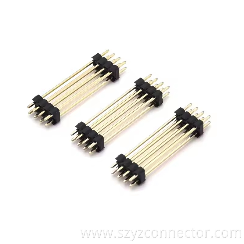 2.54mm Pitch Pin Header Connector Dual Row Dual plastic Straight SQ0.64mm H2.5mm2 L=35mm 24P (2)